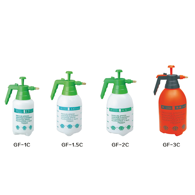 Garrafas de spray de plástico 1,5/2L Pulverizador manual com gatilho de pressão portátil por atacado GF-2C